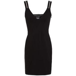 Just Cavalli No Reserve Black Crystal Rhinestone Mini Dress 40 / 4 Made in Italy